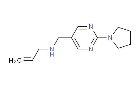 CAS No. 1279204-39-5, N-((2-(Pyrrolidin-1-yl)pyrimidin-5-yl)methyl)prop-2-en-1-amine