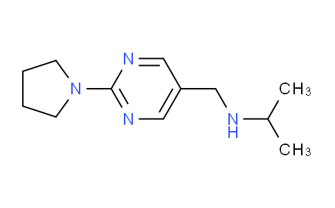 CAS No. 1248431-88-0, N-((2-(Pyrrolidin-1-yl)pyrimidin-5-yl)methyl)propan-2-amine