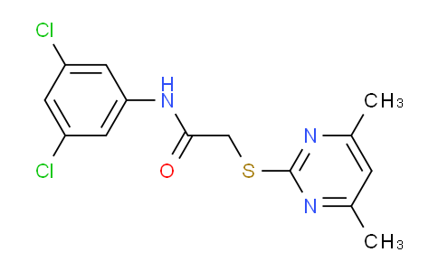 CAS No. 306730-43-8, N-(3,5-Dichlorophenyl)-2-((4,6-dimethylpyrimidin-2-yl)thio)acetamide