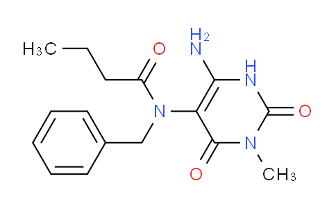 CAS No. 191982-10-2, N-(6-Amino-3-methyl-2,4-dioxo-1,2,3,4-tetrahydropyrimidin-5-yl)-N-benzylbutyramide