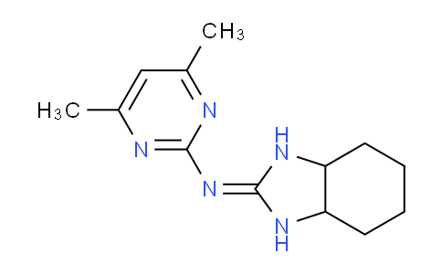 CAS No. 575461-46-0, N-(Hexahydro-1H-benzo[d]imidazol-2(3H)-ylidene)-4,6-dimethylpyrimidin-2-amine