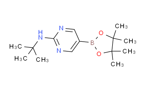 CAS No. 1218791-43-5, N-(tert-Butyl)-5-(4,4,5,5-tetramethyl-1,3,2-dioxaborolan-2-yl)pyrimidin-2-amine