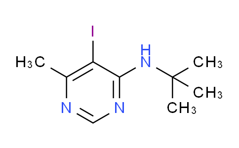 CAS No. 1706437-84-4, N-(tert-Butyl)-5-iodo-6-methylpyrimidin-4-amine