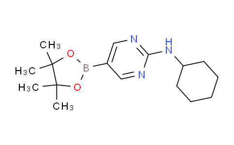 CAS No. 1218789-35-5, N-Cyclohexyl-5-(4,4,5,5-tetramethyl-1,3,2-dioxaborolan-2-yl)pyrimidin-2-amine