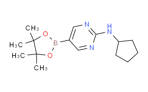 CAS No. 1202805-22-8, N-Cyclopentyl-5-(4,4,5,5-tetramethyl-1,3,2-dioxaborolan-2-yl)pyrimidin-2-amine