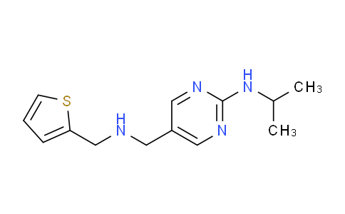 CAS No. 1279216-00-0, N-Isopropyl-5-(((thiophen-2-ylmethyl)amino)methyl)pyrimidin-2-amine