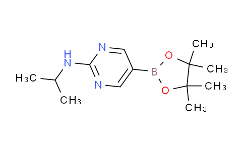 CAS No. 1218791-46-8, N-Isopropyl-5-(4,4,5,5-tetramethyl-1,3,2-dioxaborolan-2-yl)pyrimidin-2-amine