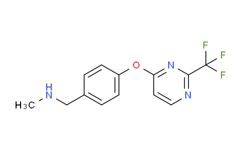 CAS No. 1086379-21-6, N-Methyl-1-(4-((2-(trifluoromethyl)pyrimidin-4-yl)oxy)phenyl)methanamine