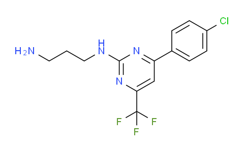 CAS No. 862675-77-2, N1-(4-(4-Chlorophenyl)-6-(trifluoromethyl)pyrimidin-2-yl)propane-1,3-diamine