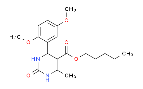 CAS No. 296262-76-5, Pentyl 4-(2,5-dimethoxyphenyl)-6-methyl-2-oxo-1,2,3,4-tetrahydropyrimidine-5-carboxylate