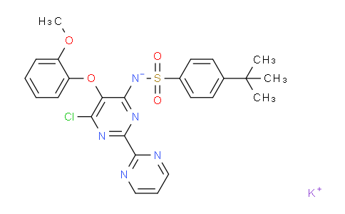 CAS No. 301646-59-3, Potassium ((4-(tert-butyl)phenyl)sulfonyl)(6-chloro-5-(2-methoxyphenoxy)-[2,2'-bipyrimidin]-4-yl)amide