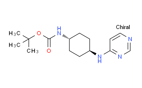 CAS No. 1448855-00-2, tert-Butyl ((1r,4r)-4-(pyrimidin-4-ylamino)cyclohexyl)carbamate