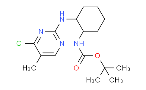 CAS No. 1289387-79-6, tert-Butyl (2-((4-chloro-5-methylpyrimidin-2-yl)amino)cyclohexyl)carbamate