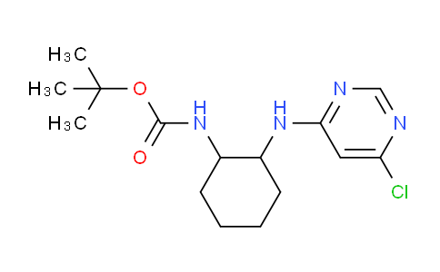CAS No. 1289386-75-9, tert-Butyl (2-((6-chloropyrimidin-4-yl)amino)cyclohexyl)carbamate