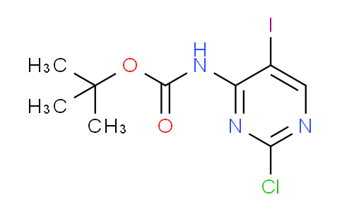 CAS No. 1359655-47-2, tert-Butyl (2-chloro-5-iodopyrimidin-4-yl)carbamate