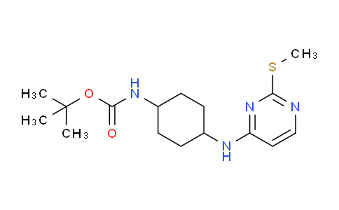 CAS No. 1289384-85-5, tert-Butyl (4-((2-(methylthio)pyrimidin-4-yl)amino)cyclohexyl)carbamate