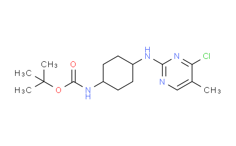 CAS No. 1289387-42-3, tert-Butyl (4-((4-chloro-5-methylpyrimidin-2-yl)amino)cyclohexyl)carbamate