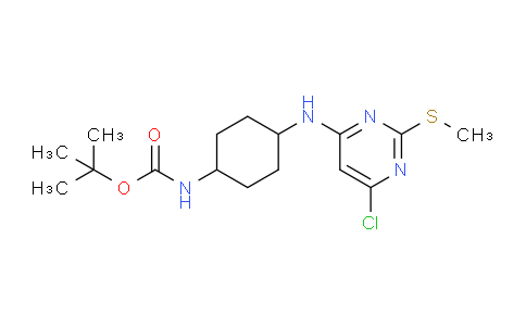 CAS No. 1289384-66-2, tert-Butyl (4-((6-chloro-2-(methylthio)pyrimidin-4-yl)amino)cyclohexyl)carbamate