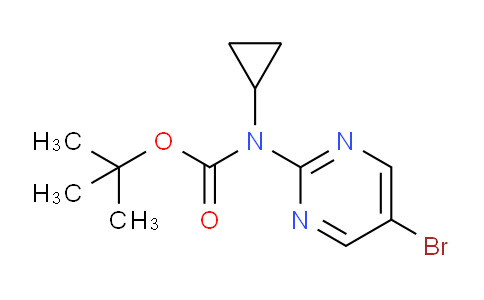 CAS No. 1215205-89-2, tert-Butyl (5-bromopyrimidin-2-yl)(cyclopropyl)carbamate