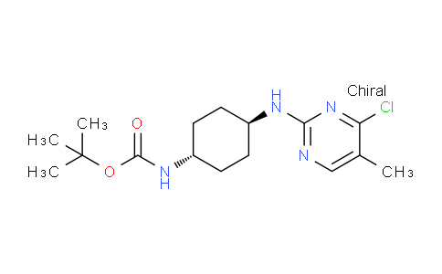CAS No. 1289385-37-0, tert-Butyl (trans-4-((4-chloro-5-methylpyrimidin-2-yl)amino)cyclohexyl)carbamate