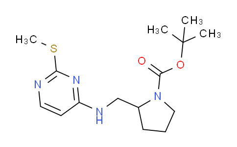 CAS No. 1261235-35-1, tert-Butyl 2-(((2-(methylthio)pyrimidin-4-yl)amino)methyl)pyrrolidine-1-carboxylate