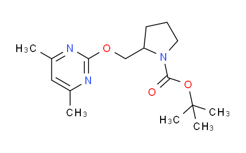 CAS No. 1261229-94-0, tert-Butyl 2-(((4,6-dimethylpyrimidin-2-yl)oxy)methyl)pyrrolidine-1-carboxylate