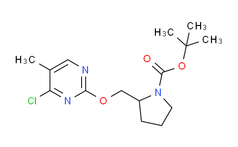 CAS No. 1289385-82-5, tert-Butyl 2-(((4-chloro-5-methylpyrimidin-2-yl)oxy)methyl)pyrrolidine-1-carboxylate