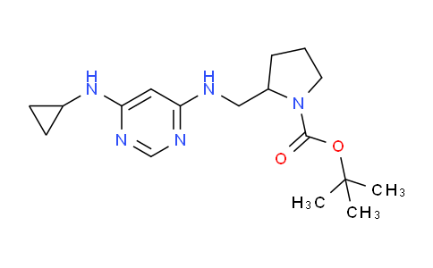 CAS No. 1353946-94-7, tert-Butyl 2-(((6-(cyclopropylamino)pyrimidin-4-yl)amino)methyl)pyrrolidine-1-carboxylate