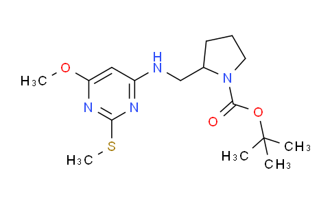 CAS No. 1353947-15-5, tert-Butyl 2-(((6-methoxy-2-(methylthio)pyrimidin-4-yl)amino)methyl)pyrrolidine-1-carboxylate