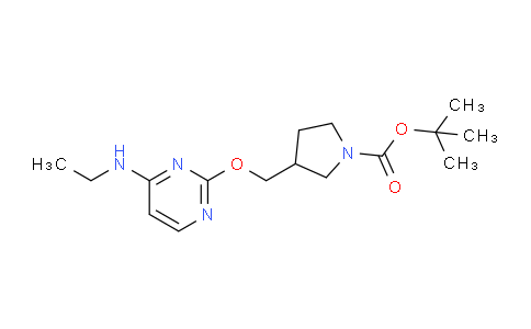 CAS No. 1417793-75-9, tert-Butyl 3-(((4-(ethylamino)pyrimidin-2-yl)oxy)methyl)pyrrolidine-1-carboxylate