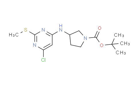 CAS No. 1261235-37-3, tert-Butyl 3-((6-chloro-2-(methylthio)pyrimidin-4-yl)amino)pyrrolidine-1-carboxylate