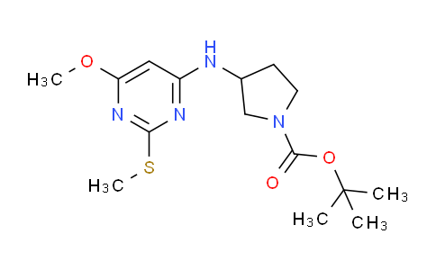 CAS No. 1353987-53-7, tert-Butyl 3-((6-methoxy-2-(methylthio)pyrimidin-4-yl)amino)pyrrolidine-1-carboxylate