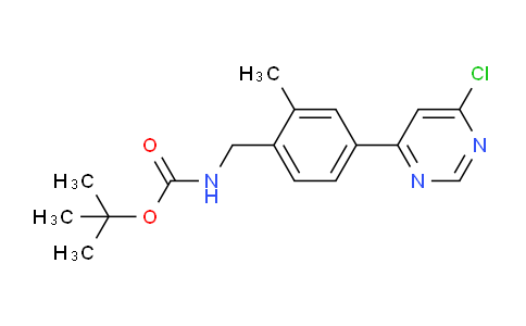 CAS No. 1798792-32-1, tert-Butyl 4-(6-chloropyrimidin-4-yl)-2-methylbenzylcarbamate