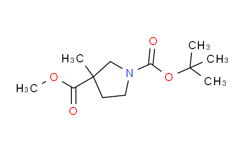 CAS No. 457657-68-0, 1-tert-butyl 3-methyl 3-methylpyrrolidine-1,3-dicarboxylate