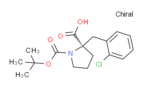 CAS No. 706806-66-8, (R)-1-(tert-butoxycarbonyl)-2-(2-chlorobenzyl)pyrrolidine-2-carboxylic acid