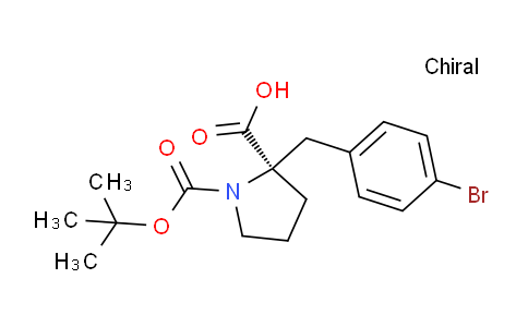 CAS No. 706806-75-9, (R)-2-(4-bromobenzyl)-1-(tert-butoxycarbonyl)pyrrolidine-2-carboxylic acid