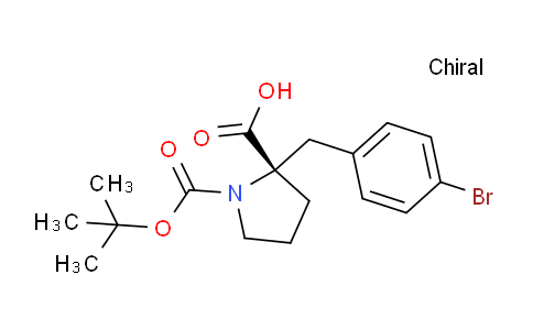 CAS No. 706806-77-1, (S)-2-(4-bromobenzyl)-1-(tert-butoxycarbonyl)pyrrolidine-2-carboxylic acid