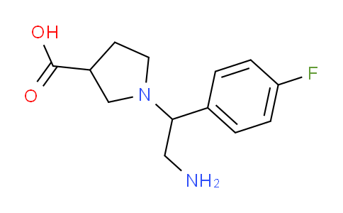 CAS No. 886364-02-9, 1-(2-amino-1-(4-fluorophenyl)ethyl)pyrrolidine-3-carboxylic acid