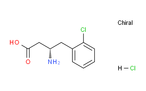 CAS No. 270596-36-6, (S)-3-amino-4-(2-chlorophenyl)butanoic acid hydrochloride