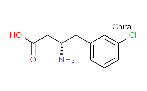 CAS No. 270596-38-8, (S)-3-amino-4-(3-chlorophenyl)butanoic acid