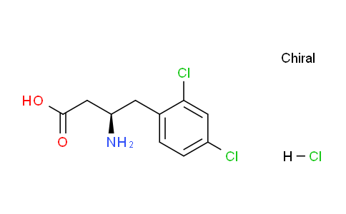 CAS No. 331847-13-3, (R)-3-amino-4-(2,4-dichlorophenyl)butanoic acid hydrochloride