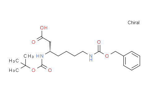 CAS No. 346694-77-7, (S)-7-(((benzyloxy)carbonyl)amino)-3-((tert-butoxycarbonyl)amino)heptanoic acid