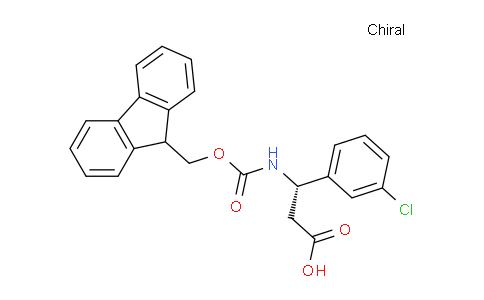CAS No. 507472-16-4, (S)-3-((((9H-fluoren-9-yl)methoxy)carbonyl)amino)-3-(3-chlorophenyl)propanoic acid