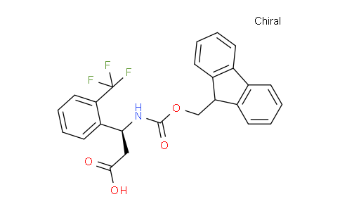 CAS No. 507472-19-7, (S)-3-((((9H-fluoren-9-yl)methoxy)carbonyl)amino)-3-(2-(trifluoromethyl)phenyl)propanoic acid
