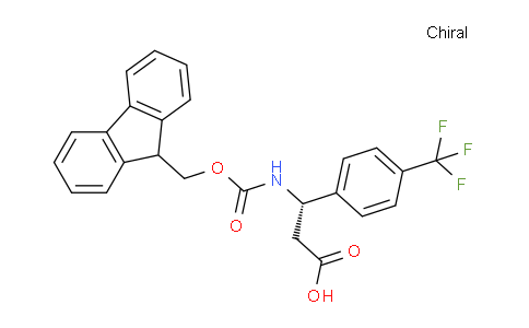 CAS No. 507472-21-1, (S)-3-((((9H-fluoren-9-yl)methoxy)carbonyl)amino)-3-(4-(trifluoromethyl)phenyl)propanoic acid