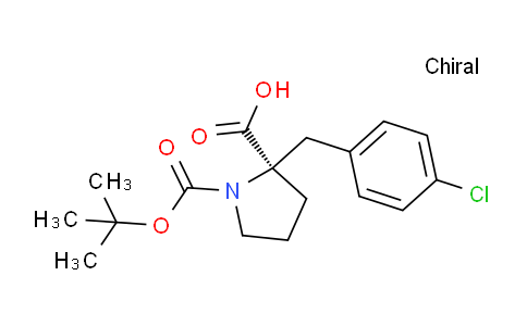 CAS No. 959582-49-1, (R)-1-(tert-butoxycarbonyl)-2-(4-chlorobenzyl)pyrrolidine-2-carboxylic acid