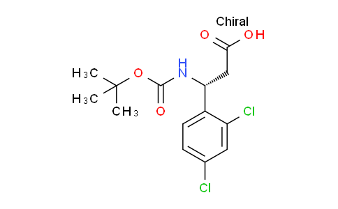 CAS No. 500788-90-9, (R)-3-((tert-butoxycarbonyl)amino)-3-(2,4-dichlorophenyl)propanoic acid