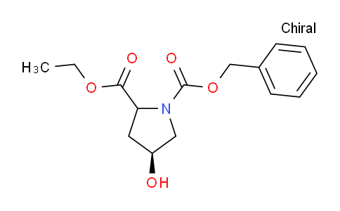 CAS No. 130930-28-8, 1-benzyl 2-ethyl (4S)-4-hydroxypyrrolidine-1,2-dicarboxylate