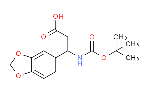 CAS No. 149520-06-9, 3-(benzo[d][1,3]dioxol-5-yl)-3-((tert-butoxycarbonyl)amino)propanoic acid