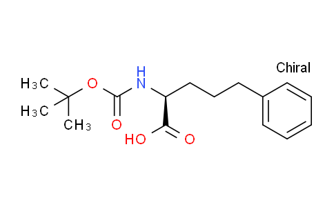 CAS No. 98628-27-4, (S)-2-((tert-butoxycarbonyl)amino)-5-phenylpentanoic acid